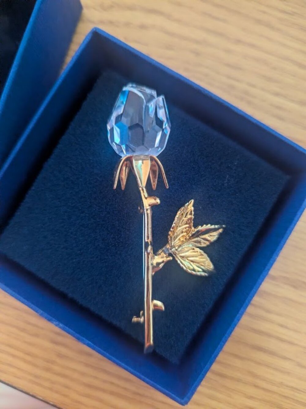 **New** Swarovski Crystal Rose Pin MOTHERS DAY!